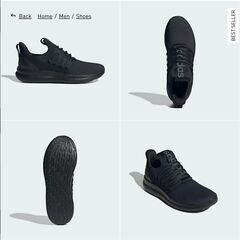 Adidasアディダス スリッポン スニーカー  メンズ 25cm 黒 Lite Racer Adapt 7.0 海外モデルの画像