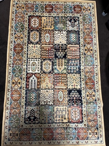 【お値下げ】Torino 多様な幾何学模様 ラグ 約195cm x 250cm お値下げ】Torino ファッション 多様な幾何学模様 ラグ 約195cm x 250cm