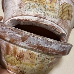 No.75✨2個セット素焼き植木鉢リメイク鉢ハンドメイドアンティーク風観葉植物や多肉植物サボテンなどにの画像