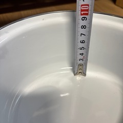 【新品未使用】レトロ柄ホーロー鍋の画像