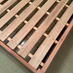 無印パイン材シングルベッドの画像