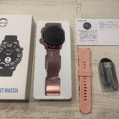 スマートウォッチ 丸型 1.43インチ AMOLED 高精細画面 2種バンド付きの画像