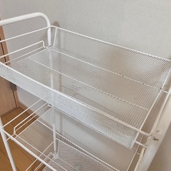【お渡し決定】無料☆収納ワゴン　ホワイトの画像
