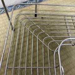 コーナーラック　2段ラック　ステンレス　ワイヤーバスラック　キッチン　浴室　ボトルスタンド　の画像