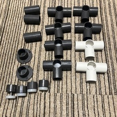 イレクターパイプとジョイントの画像