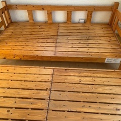 2段ベット　上段と下段を並べて使用可能！別々のお部屋で使用も可能！の画像