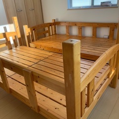 2段ベット　上段と下段を並べて使用可能！別々のお部屋で使用も可能！の画像