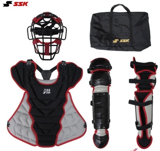 【新品】SSK 一般軟式用 大人用 キャッチャー防具3点セット+専用バッグ付