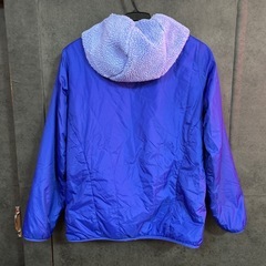 THE NORTH FACE フリースジャケット 紫色 フード付きリバーシブルの画像