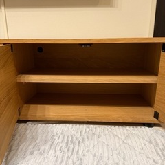 【お譲り先決定】無印良品　スタッキングキャビネット　オーク材　テレビ台の画像