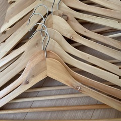 ニトリ木製ハンガー20本セットの画像