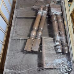 テーブル  引き出し付き 天然木の画像