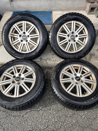 ヨコハマ　スタッドレスタイヤ　アルミホイール　195/65r15