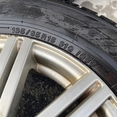 ヨコハマ　スタッドレスタイヤ　アルミホイール　195/65r15の画像