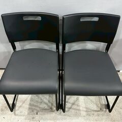 オフィスコム スタッキングチェア ミーティングチェア 会議イス チェア 椅子 イス 2脚セット RW767の画像