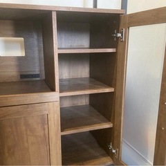 【美品】ブラウン木製レンジボード・レンジ台の画像