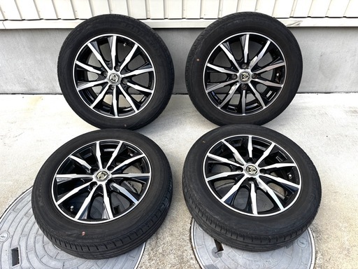 15インチ 社外ホイール 4H100 ＋タイヤ4本セット 185/60R15  デミオ/ヴィッツ/フィット等コンパクトカー向けけ