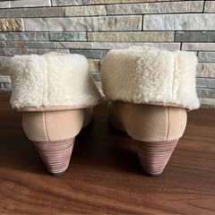 LEPSIM ショートブーツ ムートンブーツ ボア レースアップ ベージュの画像