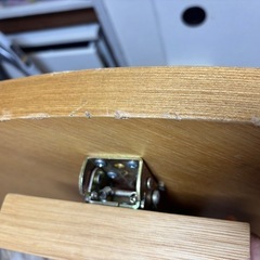 木製大判120センチ円形ローテーブルの画像