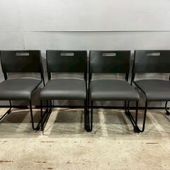 オフィスコム スタッキングチェア ミーティングチェア 会議イス チェア 椅子 イス 4脚セット RW768の画像