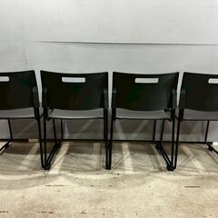 オフィスコム スタッキングチェア ミーティングチェア 会議イス チェア 椅子 イス 4脚セット RW768の画像