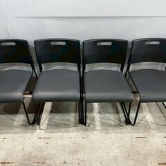 オフィスコム スタッキングチェア ミーティングチェア 会議イス チェア 椅子 イス 4脚セット RW768の画像