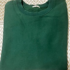 GUジーユーメンズトーレナー大きめXLサイズ無地グリーンの画像