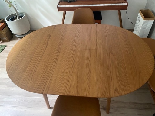 新品】unico BRENNA(ブレナ)エクステンションテーブル Φ1100 (keimi