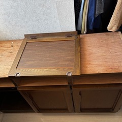 木製キャビネット 飾り棚 収納棚 下の段