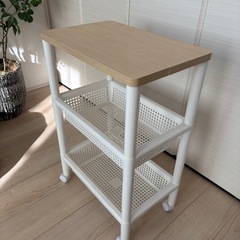 キャスター2段木目天板付きの画像