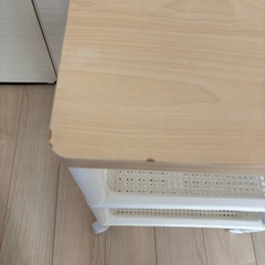 キャスター2段木目天板付きの画像
