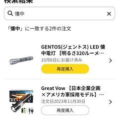 (お問い合わせ複数、早期お渡し優先)LED懐中電灯　充電または単4電池可の画像