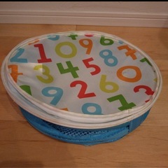 IKEA イケア折り畳み収納メッシュバスケット 青の画像