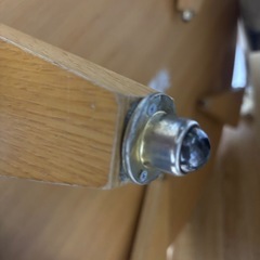 木製大判120センチ円形ローテーブルの画像