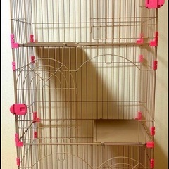 キャットゲージ ✨️キャットケージ 3段 ピンク 猫 ペット 可愛い お手入れしやすい 最安値✨️の画像