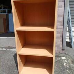 木製カラーボックス　３段　肌色の画像