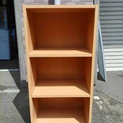 木製カラーボックス　３段　肌色の画像