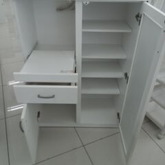 ★リユースのサカイ日立店★HJ8633 NITORI レンジ台 ホワイト H115×D40×W80 クリーニング済み の画像