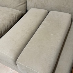 ソファ カウチソファ ベージュの画像