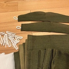 ニトリ　カーテン　１８２/１０６cm　遮光遮熱花粉対策　レースカーテン付　の画像