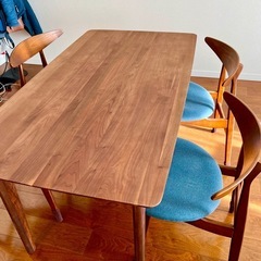 ダイニングテーブルセット ウォールナット（オーク）の画像