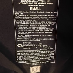 ライフジャケット／ジェットスキーの画像