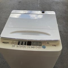 洗濯機　ハイセンス　4.5キロ　2022年製の画像