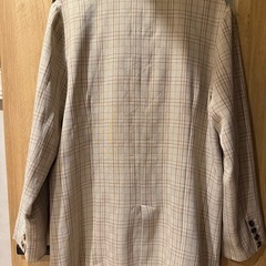 NICE CLAUP チェック柄 ダブルボタンジャケットの画像