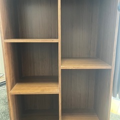 【組立不要】収納棚 本棚 ダークブラウン 幅60×高90 そのままお渡し可能の画像