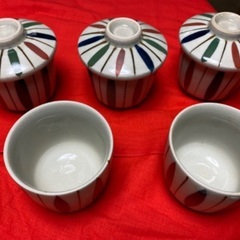 蒸椀、茶碗蒸し椀、ふた付き5つセット和光園の画像