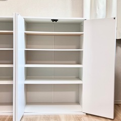 収納棚、下駄箱、シェルフ　【ホワイト】の画像