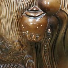 七代目錦松　横21㎝×奥行き17㎝×高さ38㎝　福禄寿　七福神　置物　インテリア　オブジェ　中古品の画像