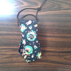 【ハンドメイド】クリスマス柄ターバン（黒）の画像