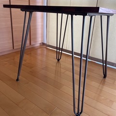 木製ダイニングテーブル・スチール脚【正方形】の画像